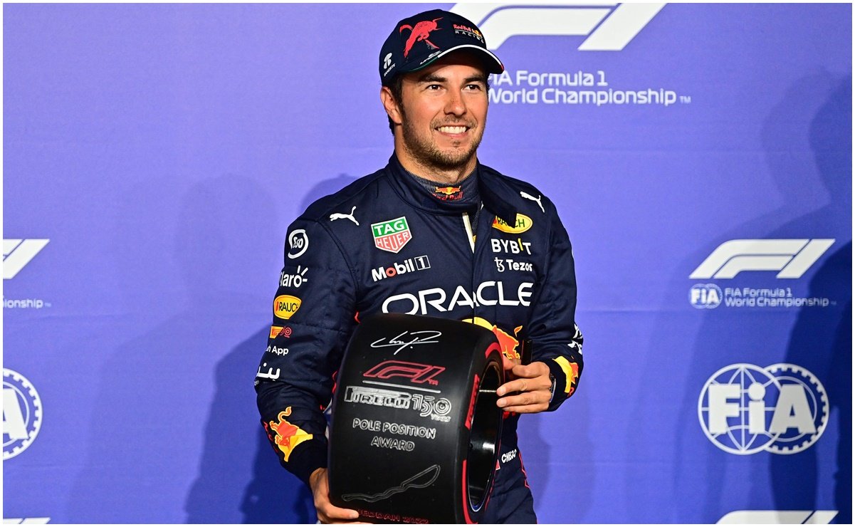 portada checo perez consigue su primer pole position la formula 1 y red bull lo felicitan