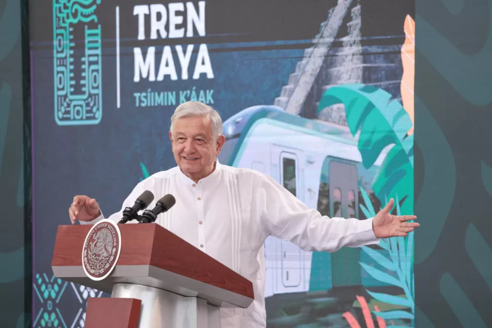 Tren Maya inicia operaciones en Campeche 7 2023 12 15 Conferencia de prensa matutina Arranque Tren Maya Campeche foto 10