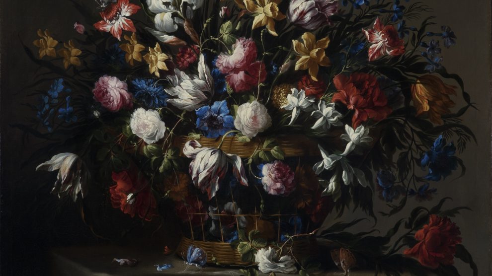 Canastilla de flores. Juan de Arellano