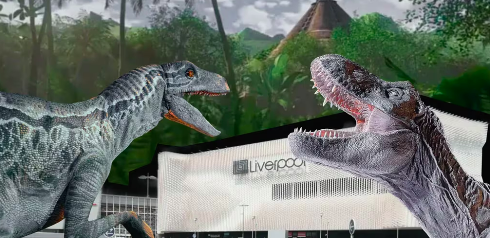 Robo inusual en exposición de Jurassic World The Exhibition en Perisur