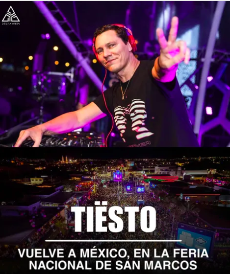 Tiesto presente en Feria de San Marcos México, gratis