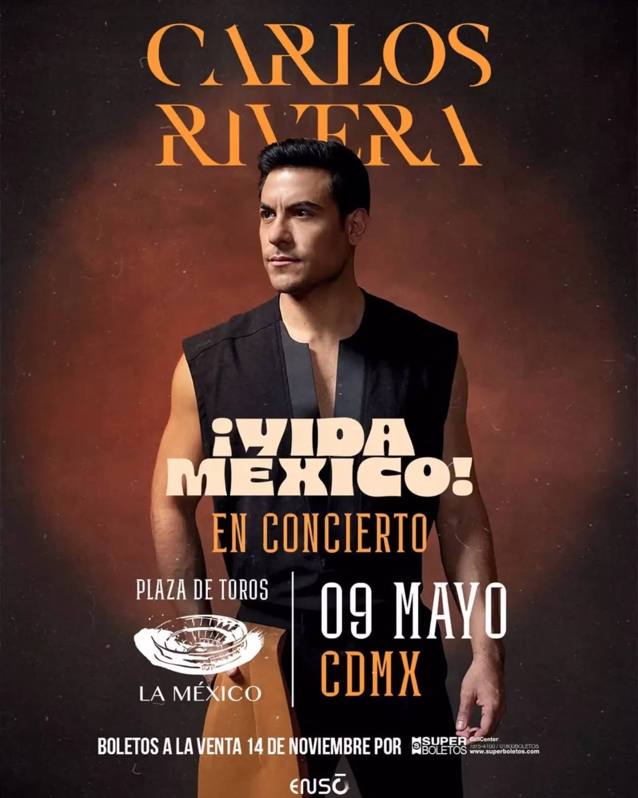 ¡Histórico! Carlos Rivera conquistará la Monumental Plaza de Toros México con su gira ¡Vida México! en 2026 1 Carlos Rivera 2