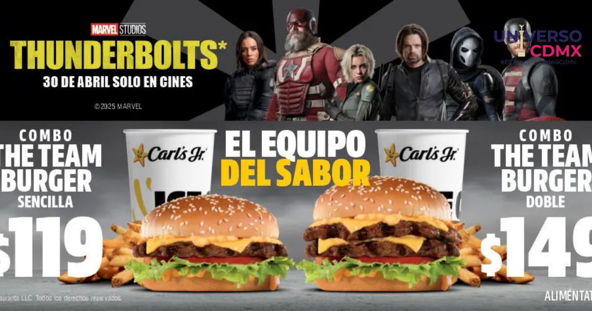 Carls Jr se une al universo Marvel con una promocion especial por el estreno de Thunderbolts