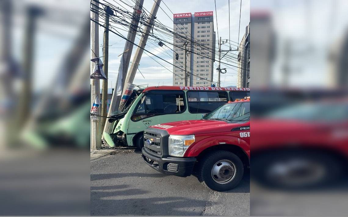 Camión de pasajeros choca en Álvaro Obregón, hay 14 lesionados