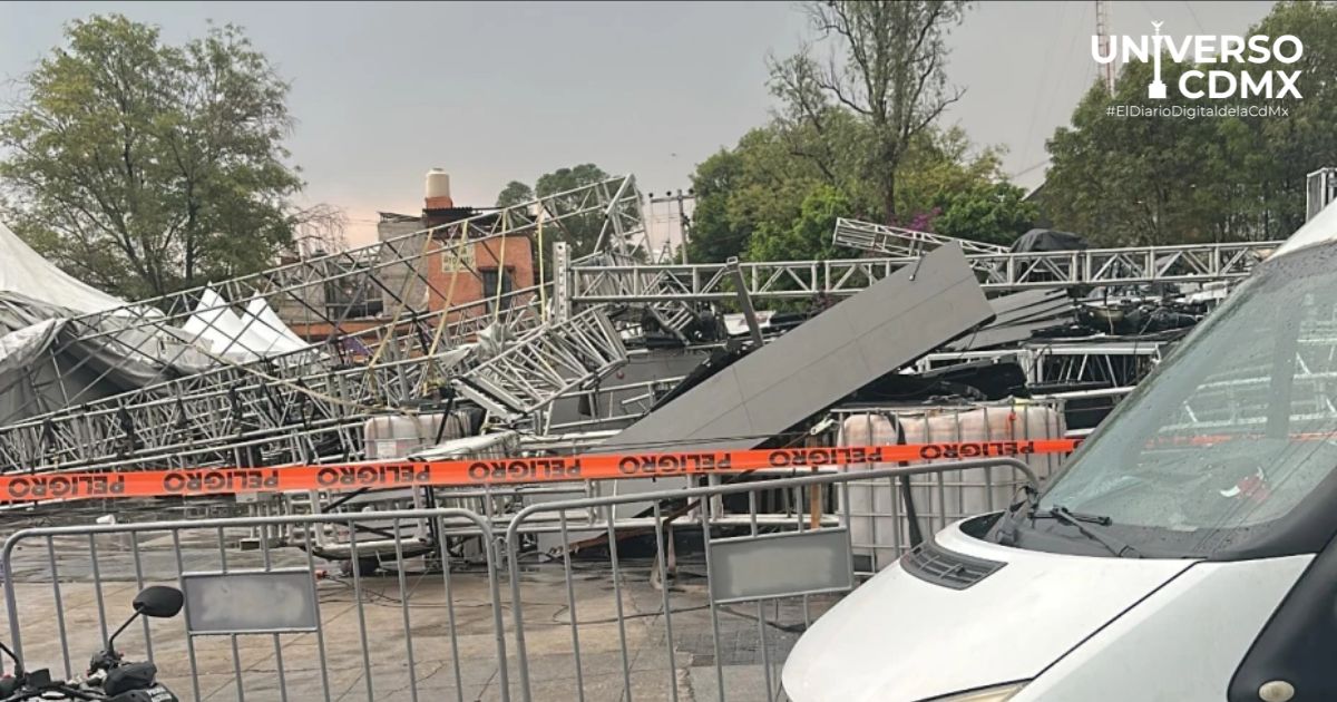 Colapsa escenario en la GAM previo a concierto por el Dia de las Madres siete personas resultan heridas