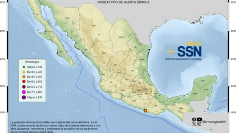 Temblor de 4.0 de magnitud se siente en Pinotepa Nacional, Oaxaca