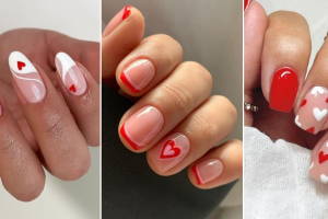 Diseños de uñas para San Valentín