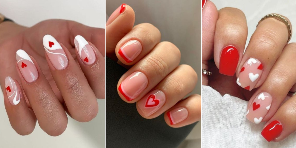 Diseños de uñas para San Valentín