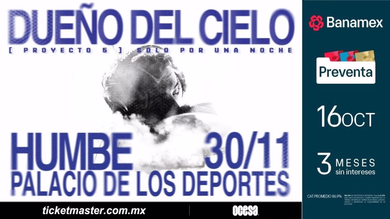 Humbe anuncia su concierto “Dueño del Cielo” en Ciudad de México 6 Humbe Dueño del cielo