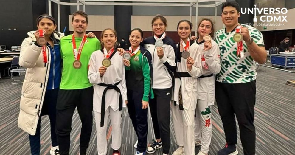 La seleccion Nacional de Taekwondo cosechan ocho medallas en el Abierto de Canada 2025