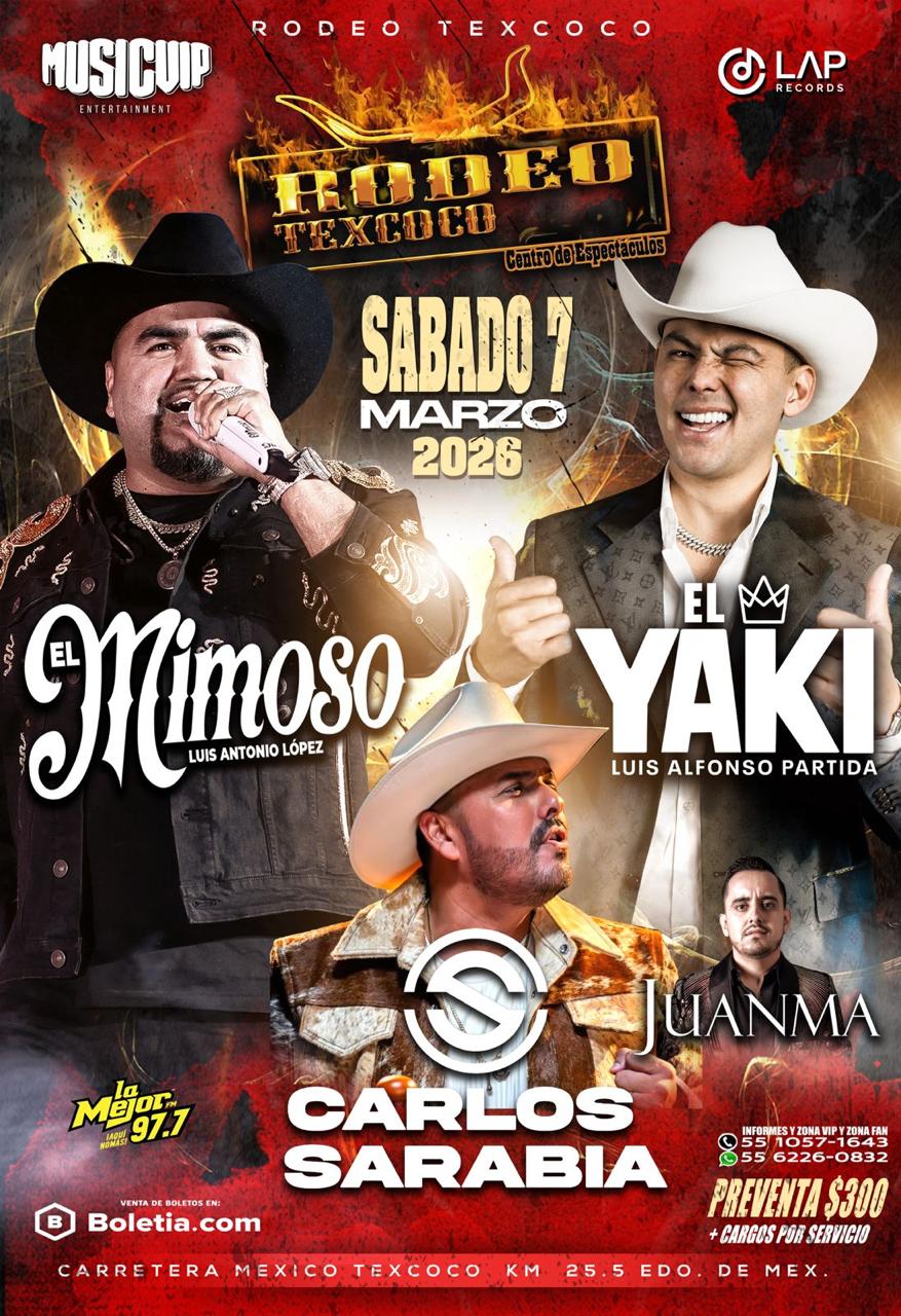 MIMOSO YAKI RODEO TEXCOCO MAR 2026 CARTEL