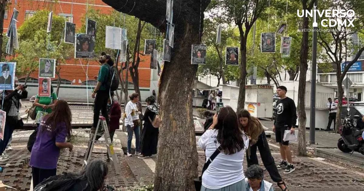 Madres buscadoras instalan “El Árbol de la Esperanza” en la CDMX: memoria viva de los desaparecidos