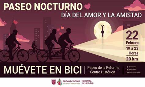 Primer paseo Nocturno del Día del Amor y la Amistad 1 Primer paseo Nocturno del Día del Amor y la Amistad