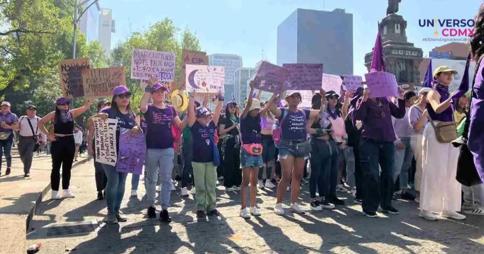 Mujeres marchan en CDMX para exigir el fin de la violencia de género