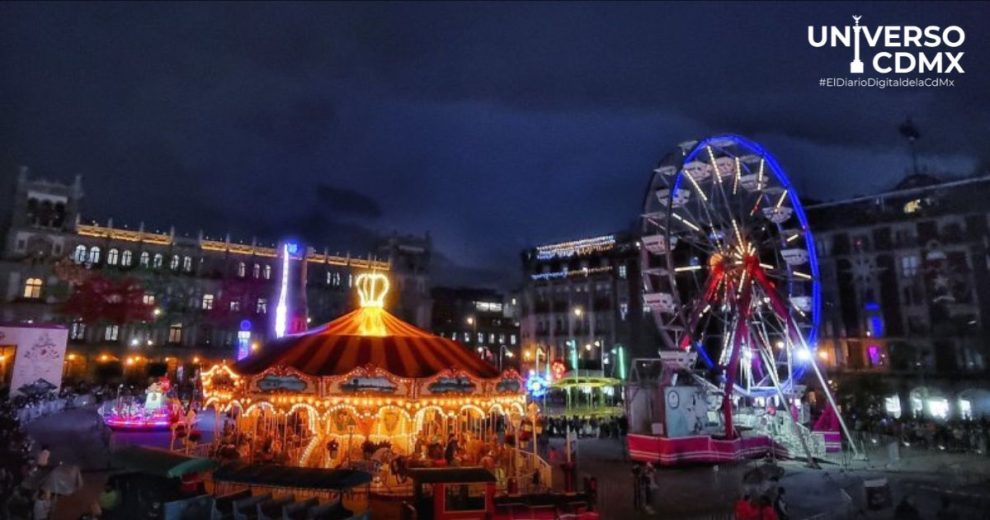 Todo listo para la verbena navideña en el zócalo capitalino