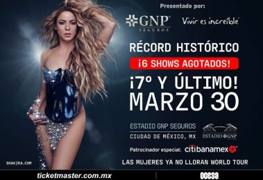 Shakira anuncia séptima fecha en CDMX: todo listo para el 30 de marzo de 2025