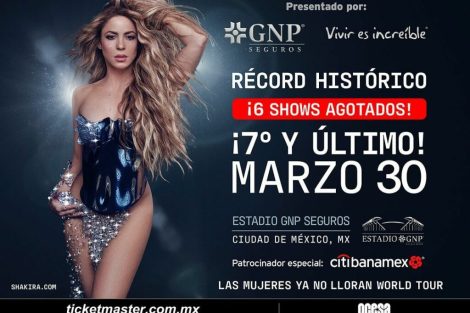 Shakira anuncia séptima fecha en CDMX: todo listo para el 30 de marzo de 2025