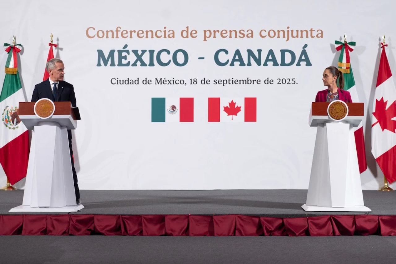 El pasado 18 de septiembre de 2025, la presidenta Claudia Sheinbaum recibió al ministro canadiense Mark Carney, con el fin de negociar el TMEC 6 Sheinbaum