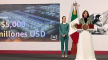 Presidenta Claudia Sheinbaum anuncia inversión de 5 mmdd de Amazon web Services en México