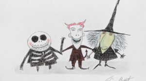 Subasta de dibujos inéditos de Tim Burton en México