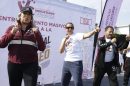Llenan explanada de Venustiano Carranza en entrenamiento masivo de box